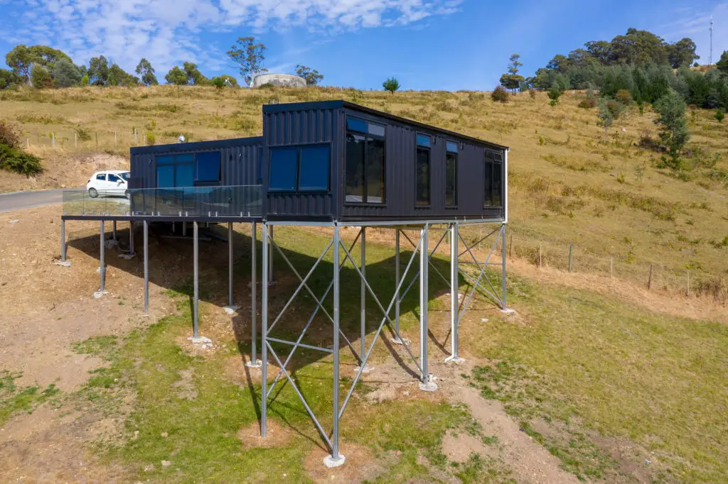 Elevated Container House with Ocean Views - Tasmania, Australia ...