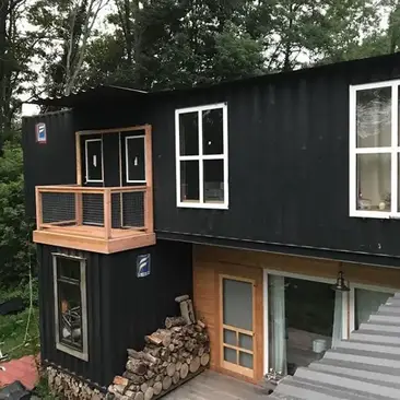 Black Holiday House: An Eco-friendly and Beautiful Container Home in New  York - Love Container Homes