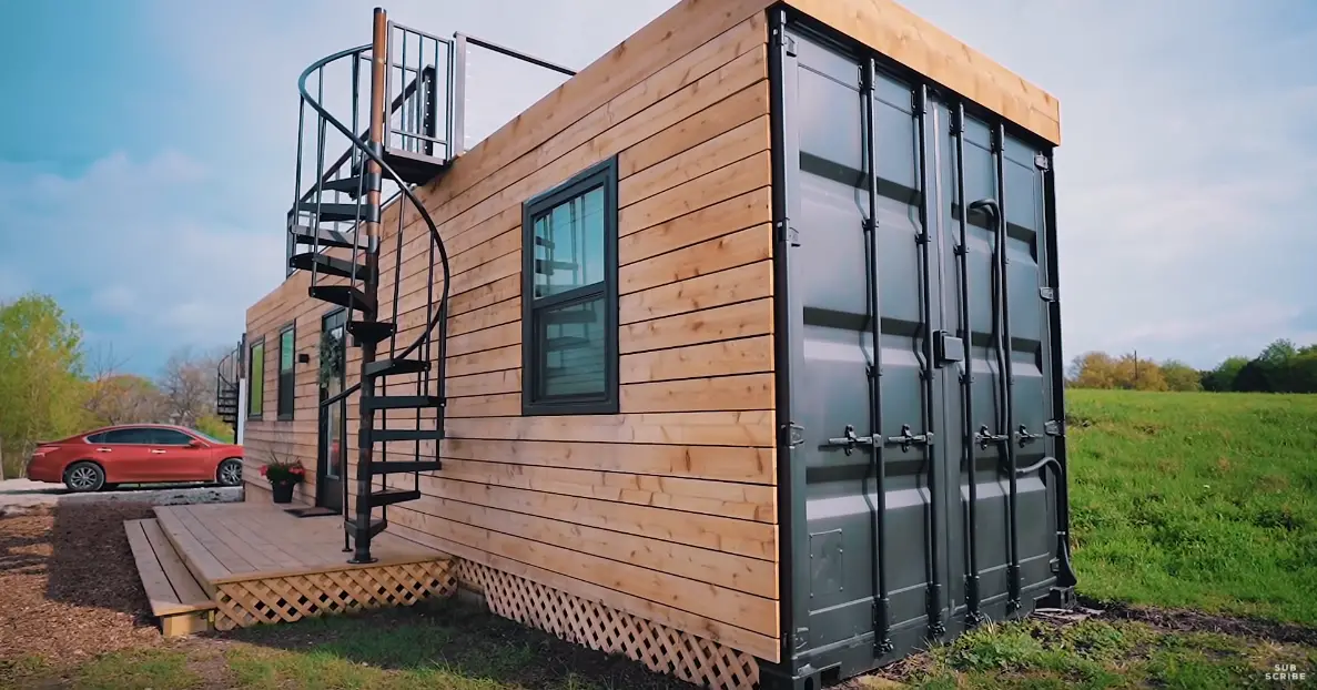 Small But Luxury Container Home with Roof Patio from Texas