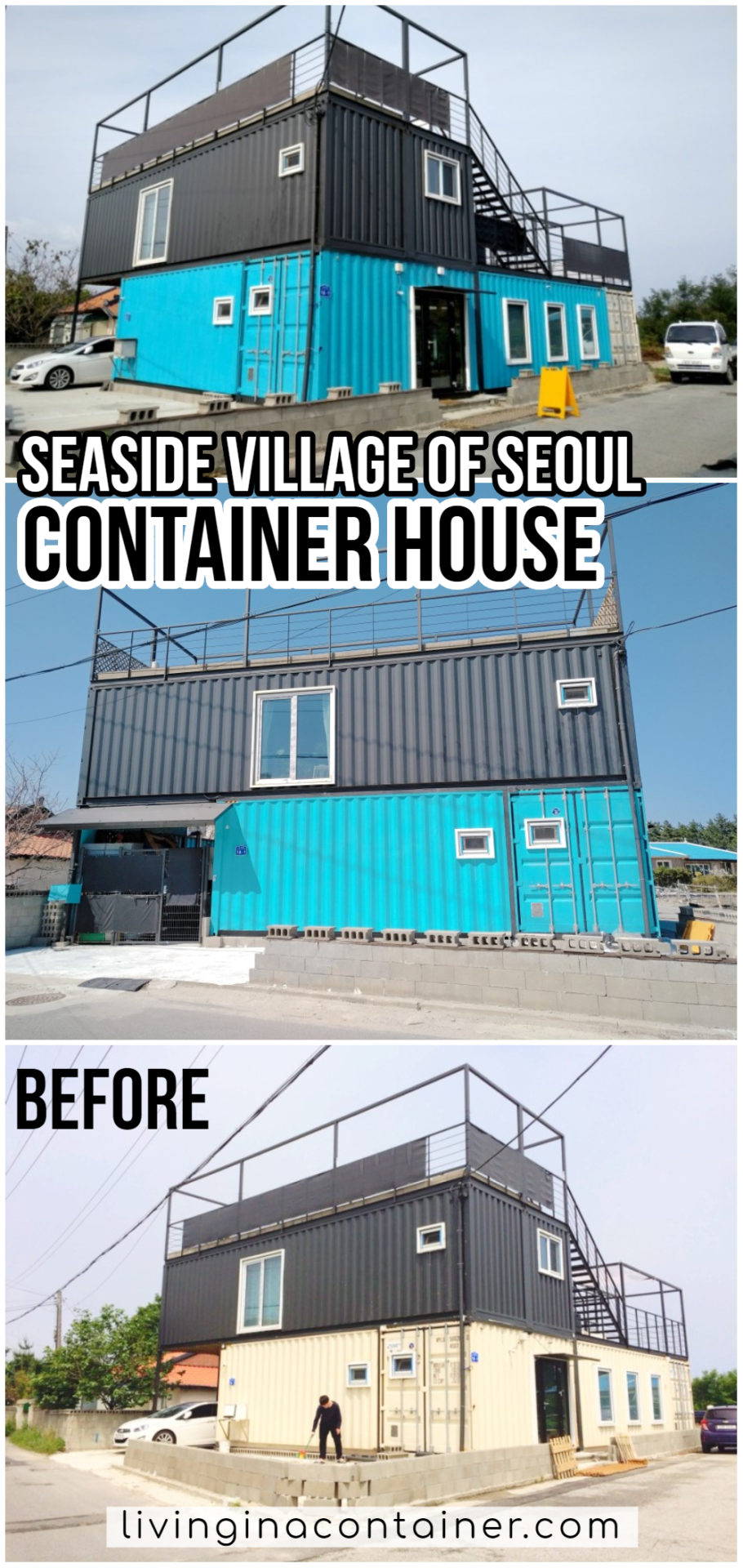 Container House Located in the Seaside Village of Seoul