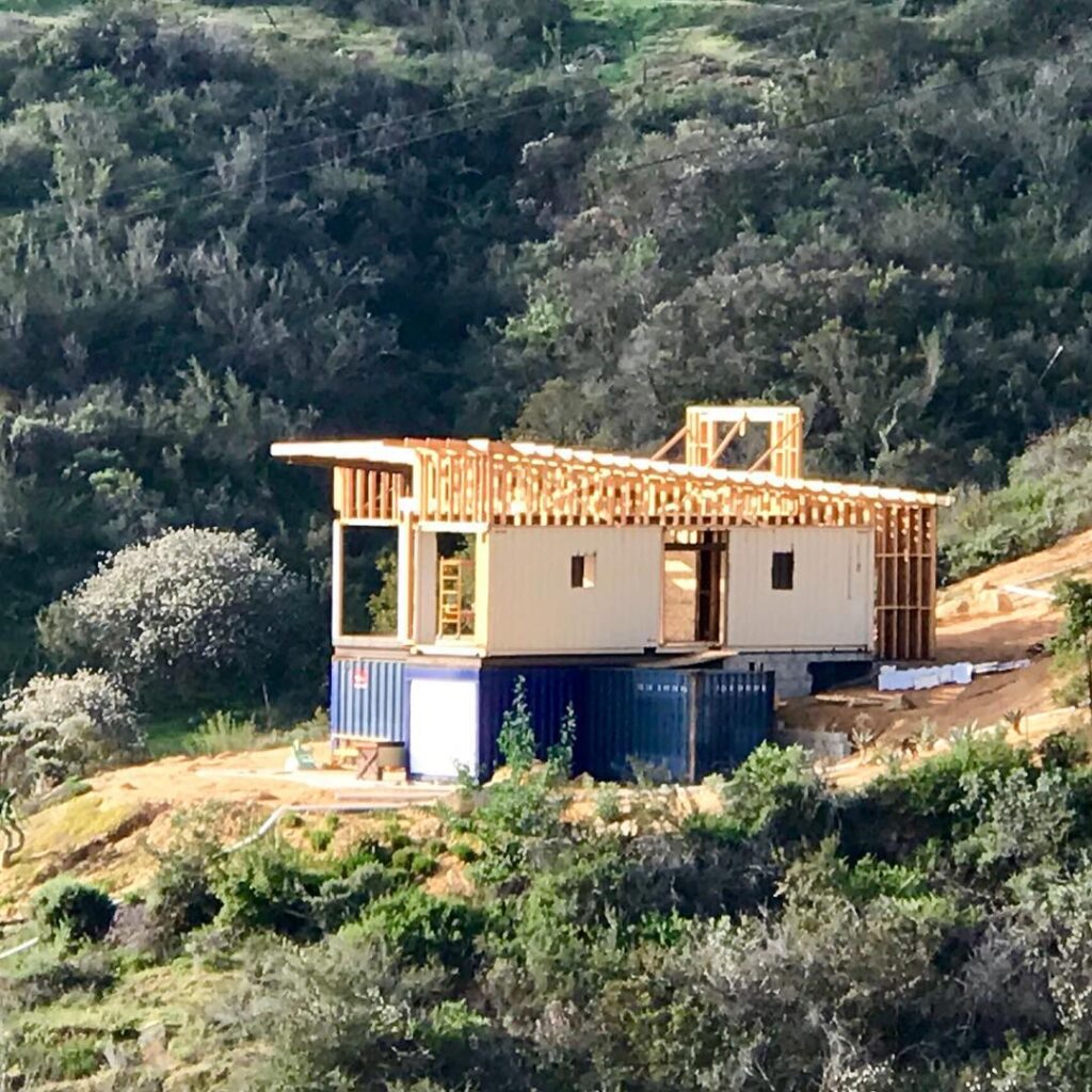 4 Shipping Containers Converted into Unique Home in California - Living