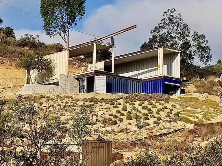 4 Shipping Containers Converted into Unique Home in California - Living