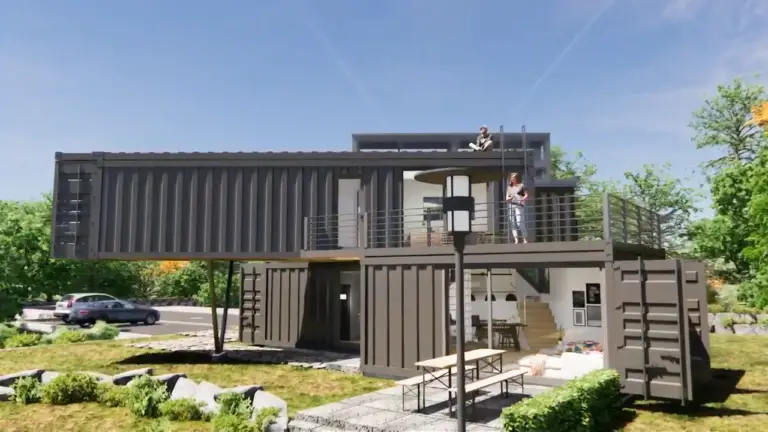 915 sqft 2-Storey Container House Design