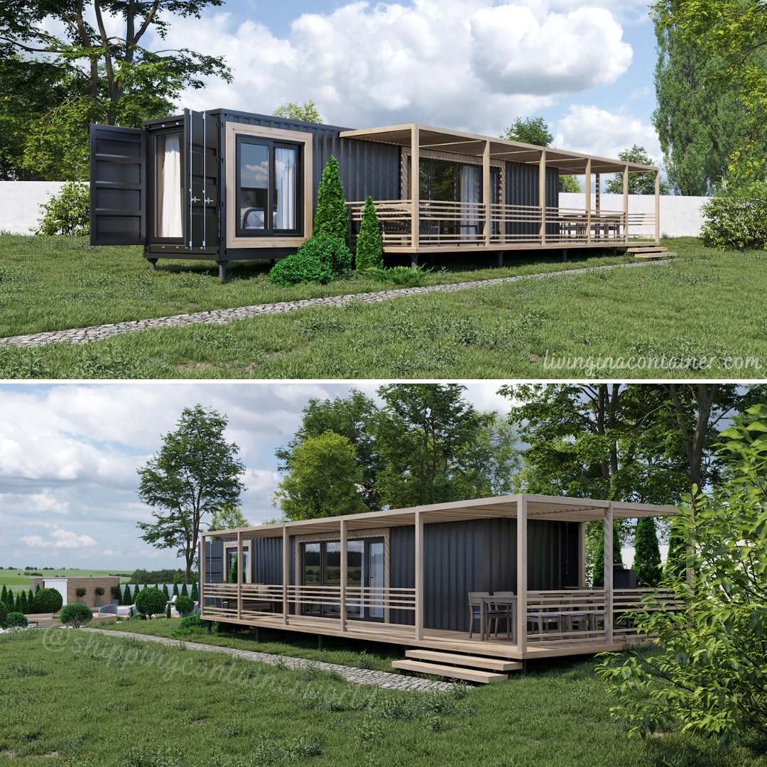 4 Bedrooms Luxury Shipping Container House Model by Priscila Azzini ...