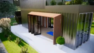 Shipping Container Backyard GYM and Office