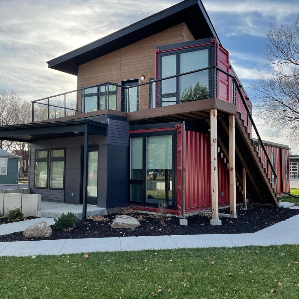 Duplex Container House in Lincoln Living in a Container