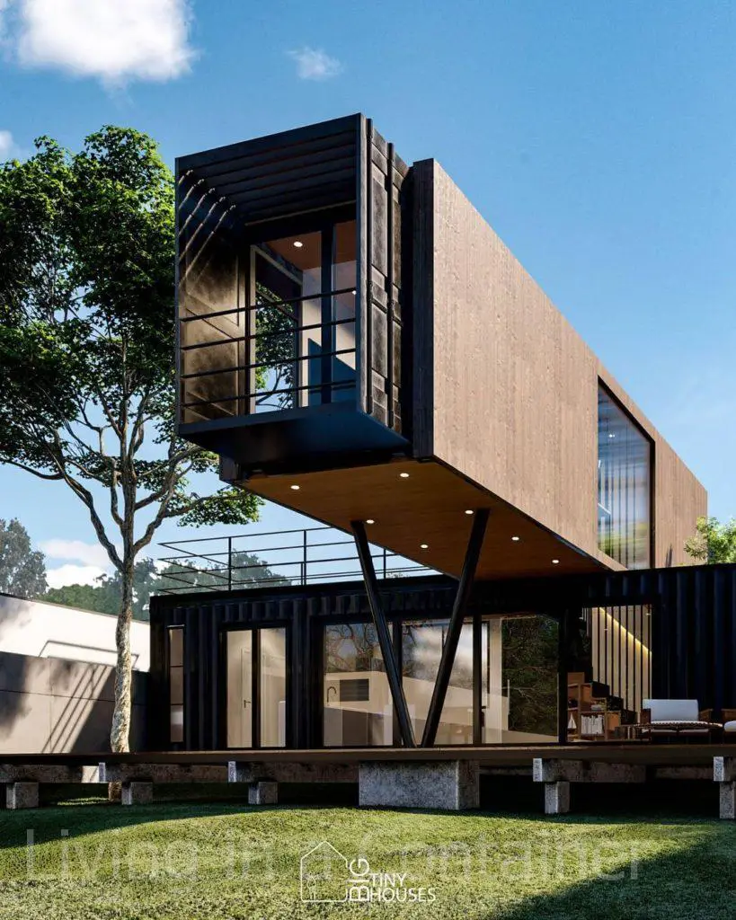 2 x 40ft Shipping Container House Design | Living in a Container