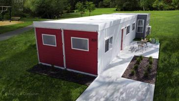 shipping container shower block - Google Search  Container house, Shipping  container, Container house design