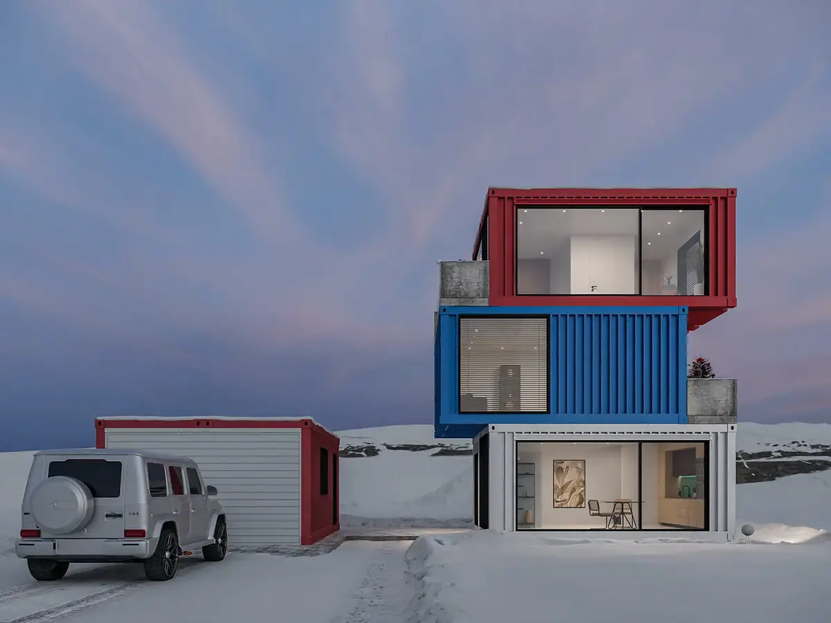 3-Story Shipping Container House Model