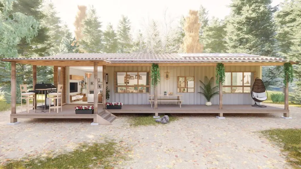 Container House Design: Open-Plan Living, Spacious Patio, and More