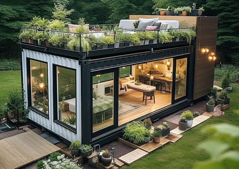 This modular, shipping container home was completed in 2 months