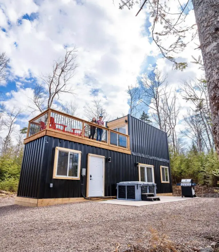 Hemlock Stacked Shipping Container Cabin