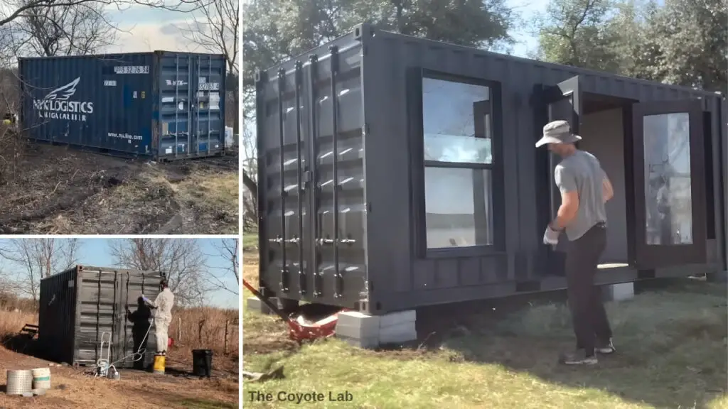 How To Build Your Own Shipping Container Cabin For Under 6 000 Watch   The Coyote Lab 1 1 1024x576 