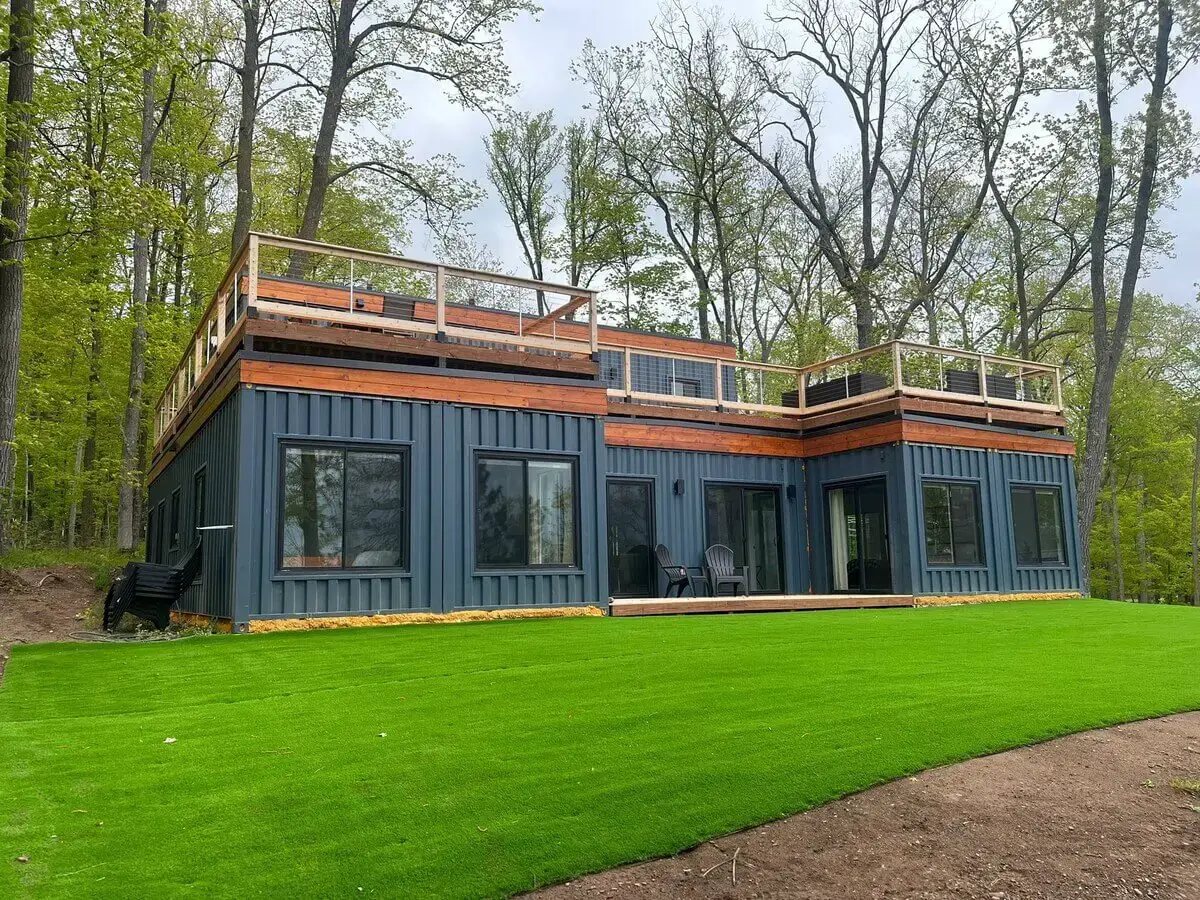 Stunning Lakefront Home Made from 10 Shipping Containers